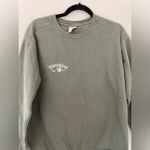 Disneyland Embroidered Army Green Comfort Colors Sweatshirt